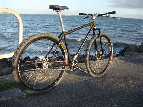 custom steel singlespeed mountain bike complete post  ride foa