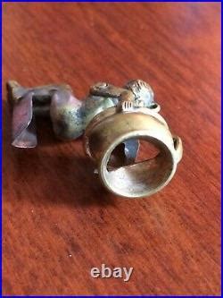 Very Rare Antique Brass Erotic Naked Lady On Chamber Pot Cigar Cutter Circa Very Rare Brass