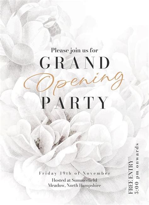 Download Premium Psd Image Of Grand Opening Invitation Card Template