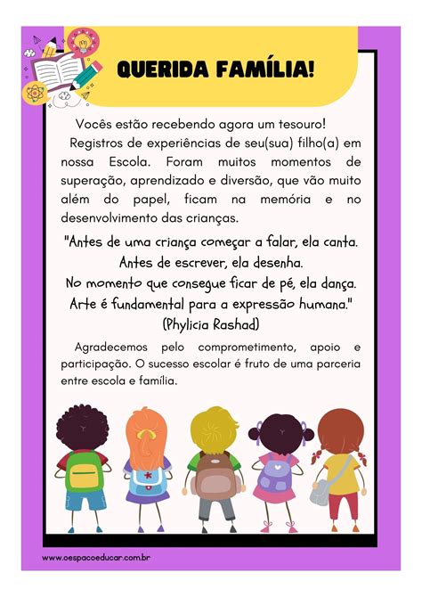 Texto Para Portf Lio Educa O Infantil Librain