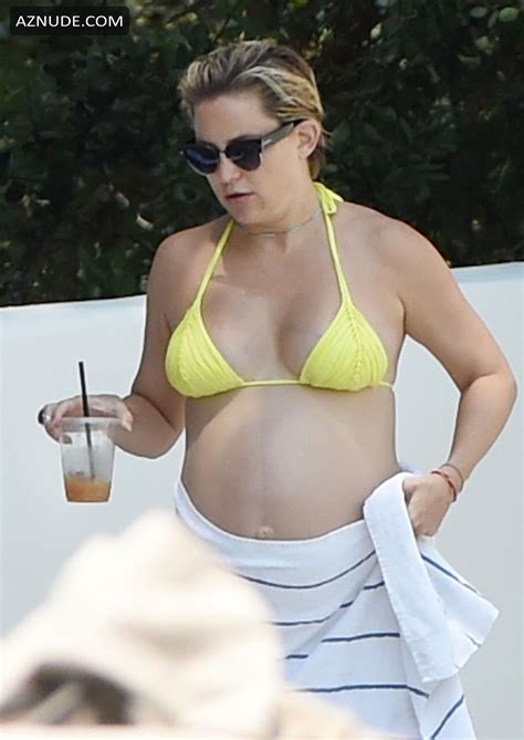 Kate Hudson Sexy In A Neon Yellow Two Piece Bikini With Danny Fujikawa At Ojai Valley Inn Spa