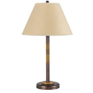 Cal Lighting In Rust Metal Desk Lamp Bo The Home Depot