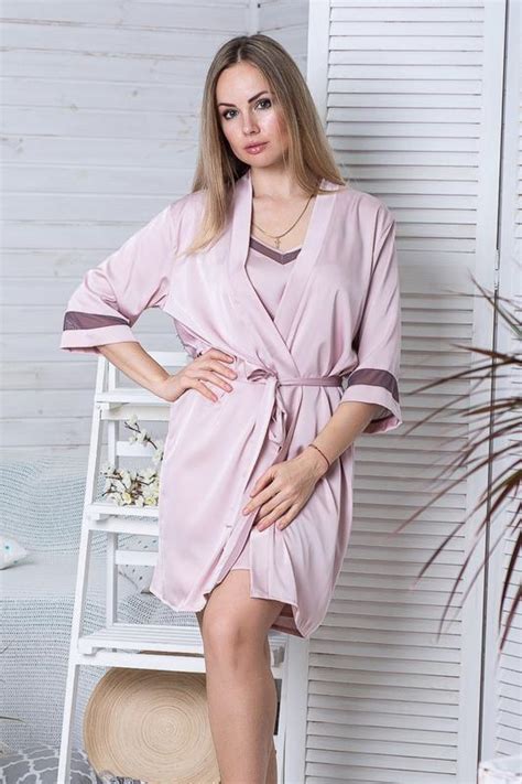 Легкий халат з шовку хм1092 мокко — ціна 525 грн у каталозі Халати ...