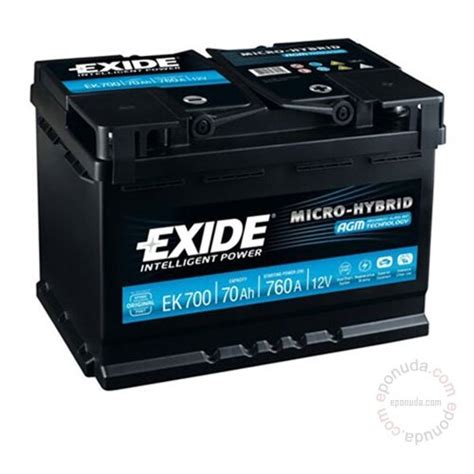 Exide AGM EK700 12V 70Ah akumulator | ePonuda.com