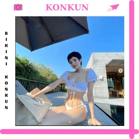 S T Bikini M Nh M U Tr Ng Tay B Ng Ph I Ch P Sexy Konkun Ms Tr Ng Shopee Vi T Nam
