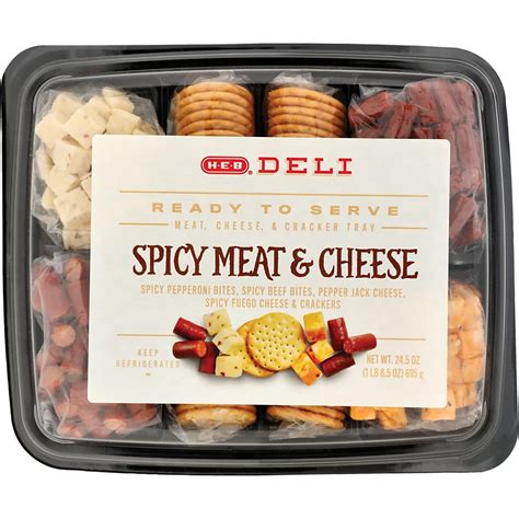 H-E-B Deli Party Tray - Spicy Meat & Cheese - Shop Ready Meals & Snacks ...