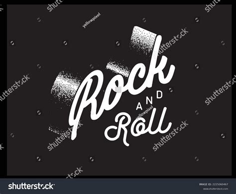 Rock Roll Lettering Rock Phrase Vector Stock Vector Royalty Free