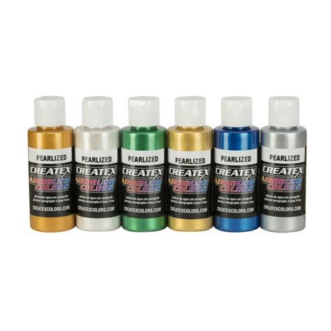 Createx Airbrush Color Set 6 Colors Pearlescent