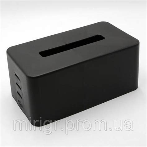 Диспенсер-коробка черный для одноразовых бумажных салфеток та полотенец ...