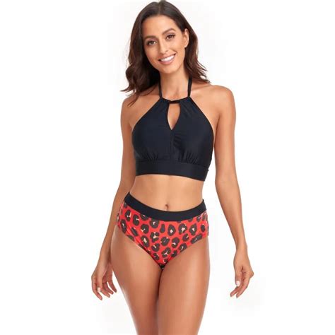 Ygolonger Two Piece Swimsuit Hot Girls Hollow Out Design Sense Halternec Outer Wk Slim Top