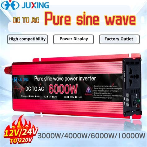 Juxing 6000w Original Pure Sine Wave Vehicle Mounted Power Inverter Dc