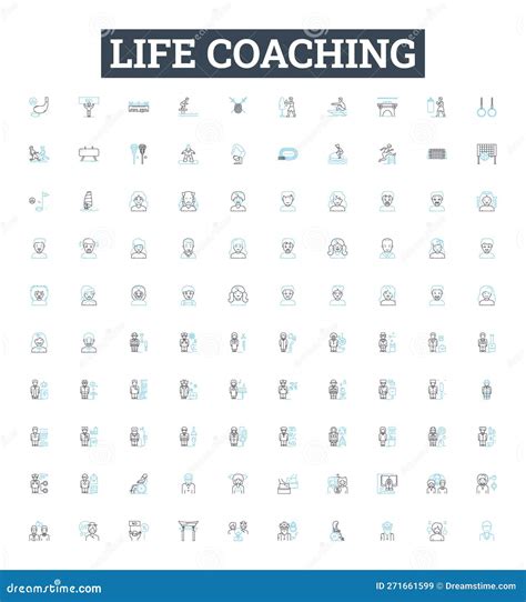 Coaching Vector Line Icons Set Coaching Tutoring Training Mentoring