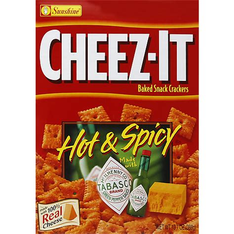 Cheez It Hot Spicy Baked Snack Crackers Crackers Foodtown