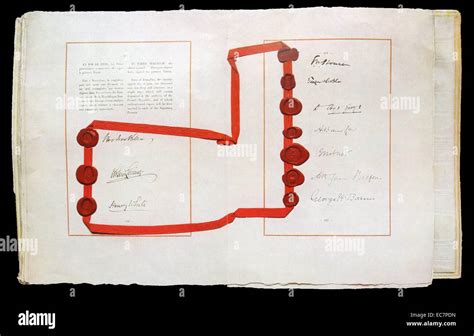 Vertrag Von Versailles Mit Unterschriften Von James Balfour Lloyd