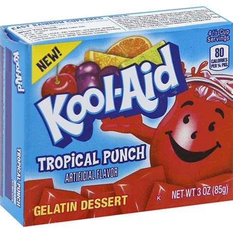 Kool Aid Gelatin Dessert Tropical Punch Jello Pudding Mix Foodtown