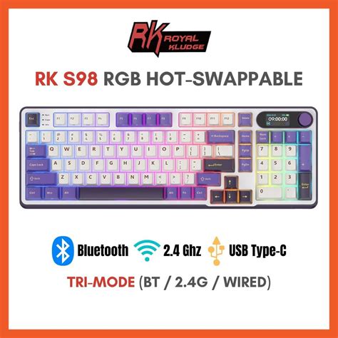 Sg Royal Kludge Rk S Hot Swappable Bt Wireless Rgb Mechanical Keyboard Keys