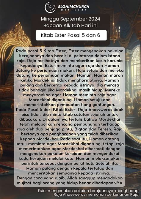 Bacaan Alkitab Hari Ini Elohim Ministry