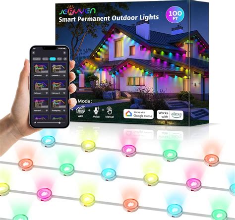 Permanent Smart Outdoor Lights Smart RGB Outdoor String Lights With