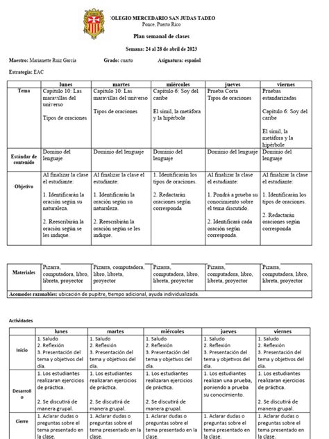 Planificación 24 Al 27 De Abril Cuarto Grado Descargar Gratis Pdf