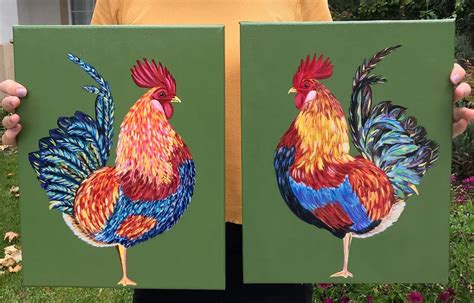 Custom Rooster Painting, Acrylic 8 X 10, 9 X 12, 11 X 14, 12 X 16 - Etsy