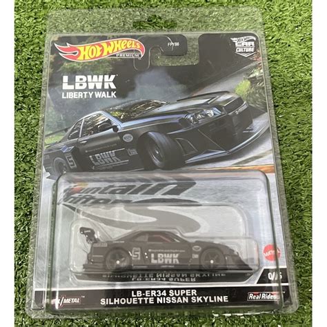 Hot Wheels Premium Car Culture LB ER34 Super Silhouette Nissan Skyline Chase Car Shopee Malaysia