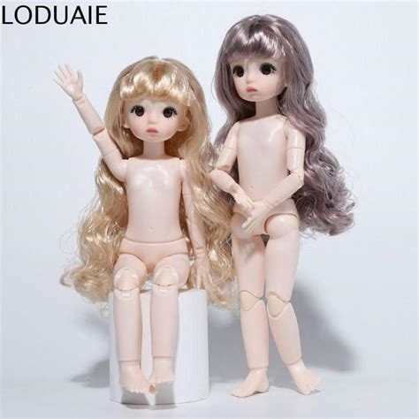 LODUAIE Kawaii BJD Movable Joint Doll Body Beautiful Toys Nude Ball Jointed Doll BJD DIY