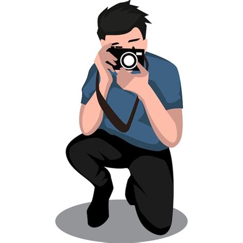 Premium Vector Photographer Man Is Taking Some Pihoto Illustration