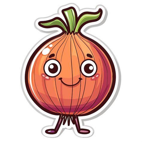 Premium Vector Vector Illustration Of Onion Character Sticker