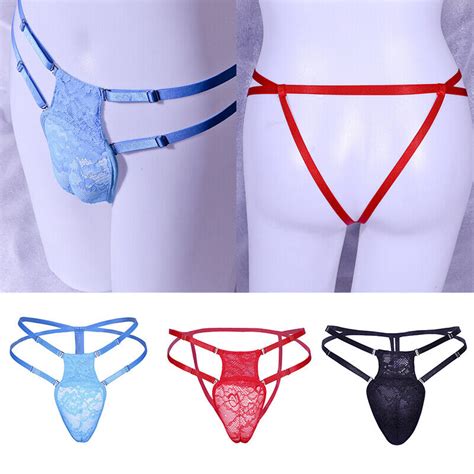 Slip De Bikini Taille Basse Avec Pochette Sexy Pour Homme Culotte Crois E F Ebay