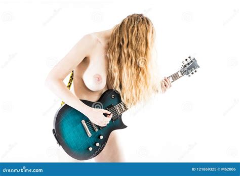 Nude Woman Playing Guitar Stock Image Image Of Playing