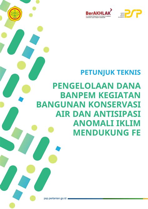 Petunjuk Teknis Pengelolaan Dana Banpem Kegiatan Bangunan Konservasi