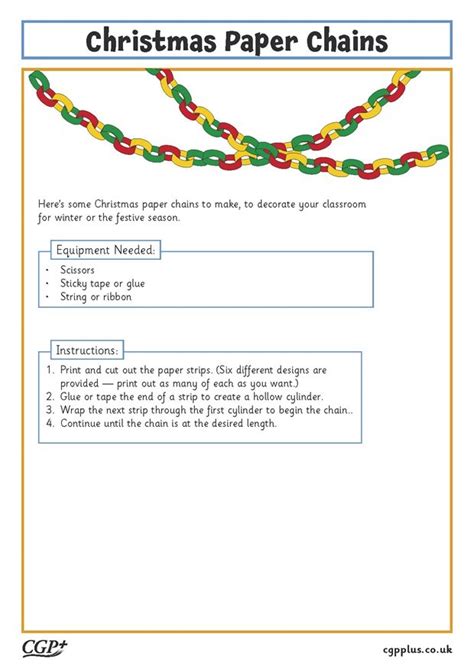 Christmas Paper Chains | CGP Plus