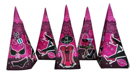 Lembrancinha Ch De Lingerie Caixa Cone Pct C Unidades Mercadolivre