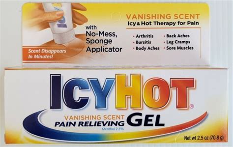 Icy Hot Pain Relieving Gel With Vanishing Scent Oz Ebay