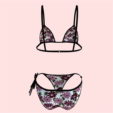D Model Sexy Flowerprint Bikini P Vr Ar Low Poly Cgtrader