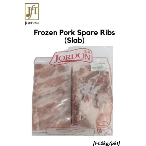 Jordon Frozen Pork Spare Ribs Whole Slab 4 1 12kgpkt 2 Slab