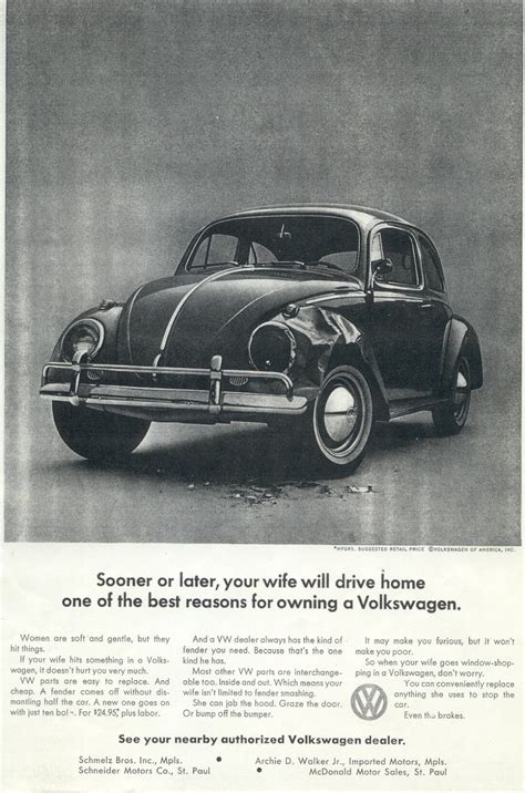 Sexist Volkswagen Ad 1964 Vintage News Daily