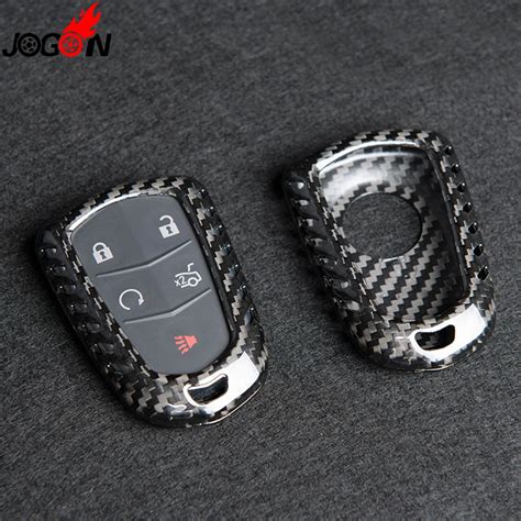 Real Carbon Fiber Remote Key Fob Case Shell Cover For Cadillac Srx