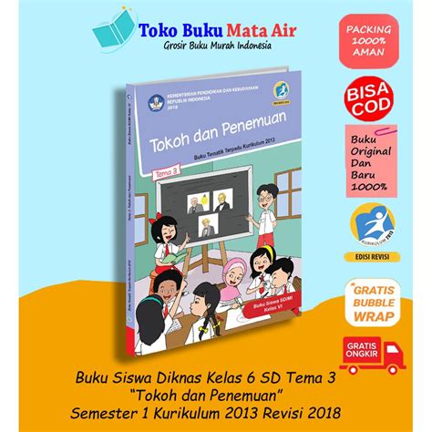 Jual Best Seller Tematik Sd Kelas Tema Tokoh Dan Penemuan Kelas