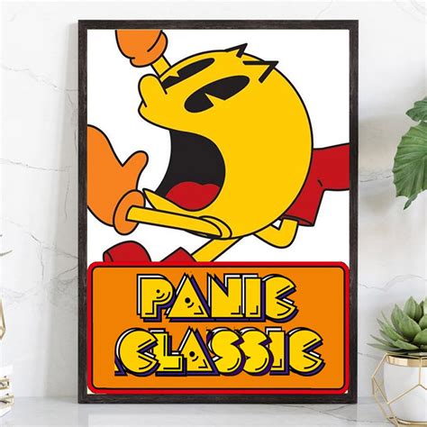 Retro Pac Man Poster Pac Man Video Game Arcade Gaming Etsy