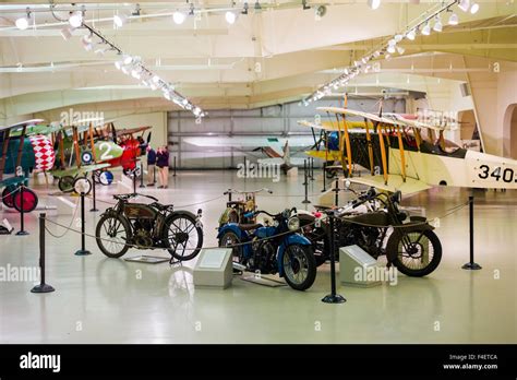 Maine, Owls Head, Owls Head Transportation Museum, antique motor cycles ...