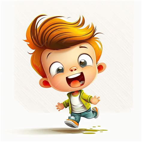 Foto De Desenho Pequenininho - Menino pequeno em fundo colorido, personagem de desenho animado ...