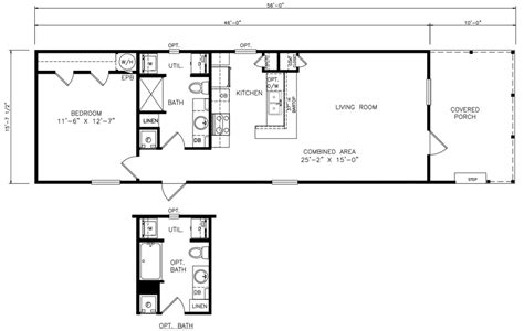 Single Wide Mobile Home Floor Plans 2 Bedroom