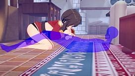 Konosuba Hentai Megumin Handjob With Cumshot In Her Face Japanese Asian Manga Anime Game