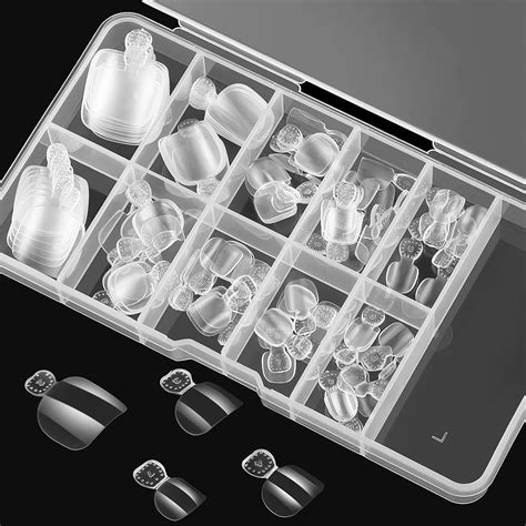100 Pieces Fake Toenails in 10 Sizes False Toenails Full Cover