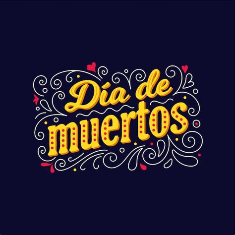 Premium Vector Dia De Muertos Lettering