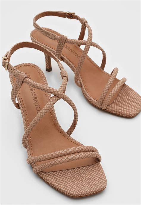 Sandália Loucos e Santos Cobra Nude Compre Agora Dafiti Brasil