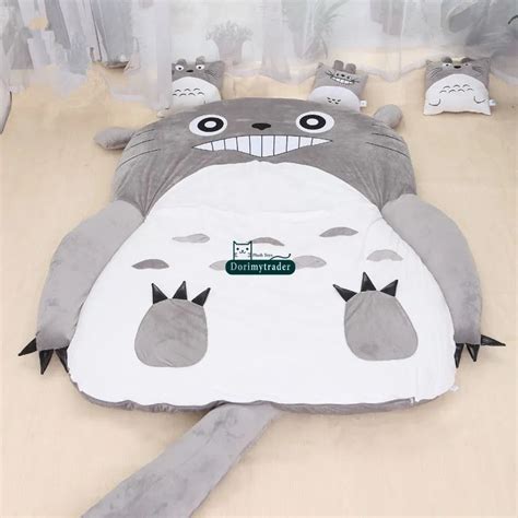 Dorimytrader Totoro Plush Sleeping Bag Bed Cover Soft Japanese Anime