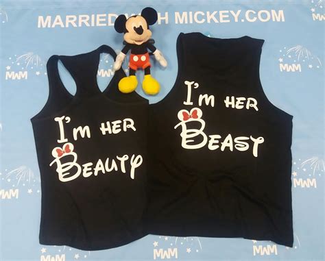 Lgbt Lesbian Im Her Beast Im Her Beauty Matching Shirts Married With Mickey