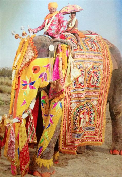 Painted Elephant At The Elephant Festival In Jaipur Rajasthan India